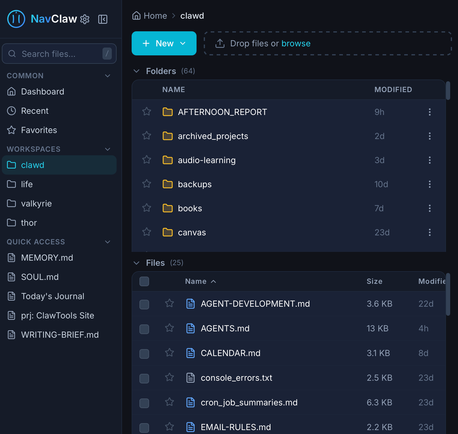 NavClaw File Browser